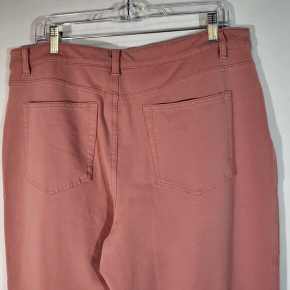 Dream Jeannes by Quacker Factory Women's Stretch Jeans Size 14 Tall Salmon Pink - Picture 7 of 11